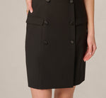 Double Breasted Tuxedo Short Halter Dress In Black 4