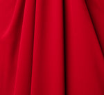 Draped Stretch Jersey Cross Back Plunge Gown In Red 6