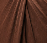 Crinkle Satin Twist Front Plunge Gown In Espresso 6