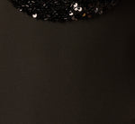 Sequin Plunge Halter Column Dress In Black 6
