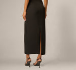 Sequin Plunge Halter Column Dress In Black 4