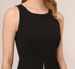 Colorblock Jumpsuit With Skirt Overlay In Black Ivory 4