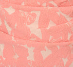 Plus Size Hibiscus Jacquard Sheath Dress With Tucked Details In Light Coral 6