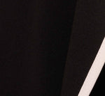 Plus Size Knit Crepe Tie Dress In Black Ivory 7
