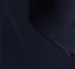 Satin Crepe Ruffled Cropped Jumpsuit In Dark Navy 6