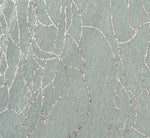 Floral Metallic Stencil Midi-Length Mermaid Dress With Capelet In Sea Glass 6