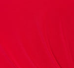 Plus Size Long Sleeve Draped Jersey Dress With Beaded Cuffs In Hot Ruby 7