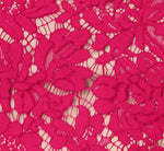 Sleeveless Lace Fit And Flare Dress With Sheer Details In Tropical Pink 6