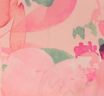 Floral Print Chiffon Halter Dress With Mock Neck In Blush Multi 6