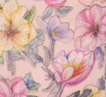 Floral Embroidered Sheath Dress With Three Quarter Bell Sleeves In Blush Multi 7