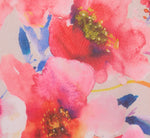 Sleeveless Floral Chiffon Halter Dress With Tie Waist In Ivory Multi 6