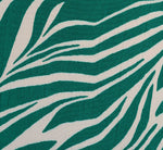 Printed Faux Wrap Dress With Bishop Long Sleeves In Green Ivory 7