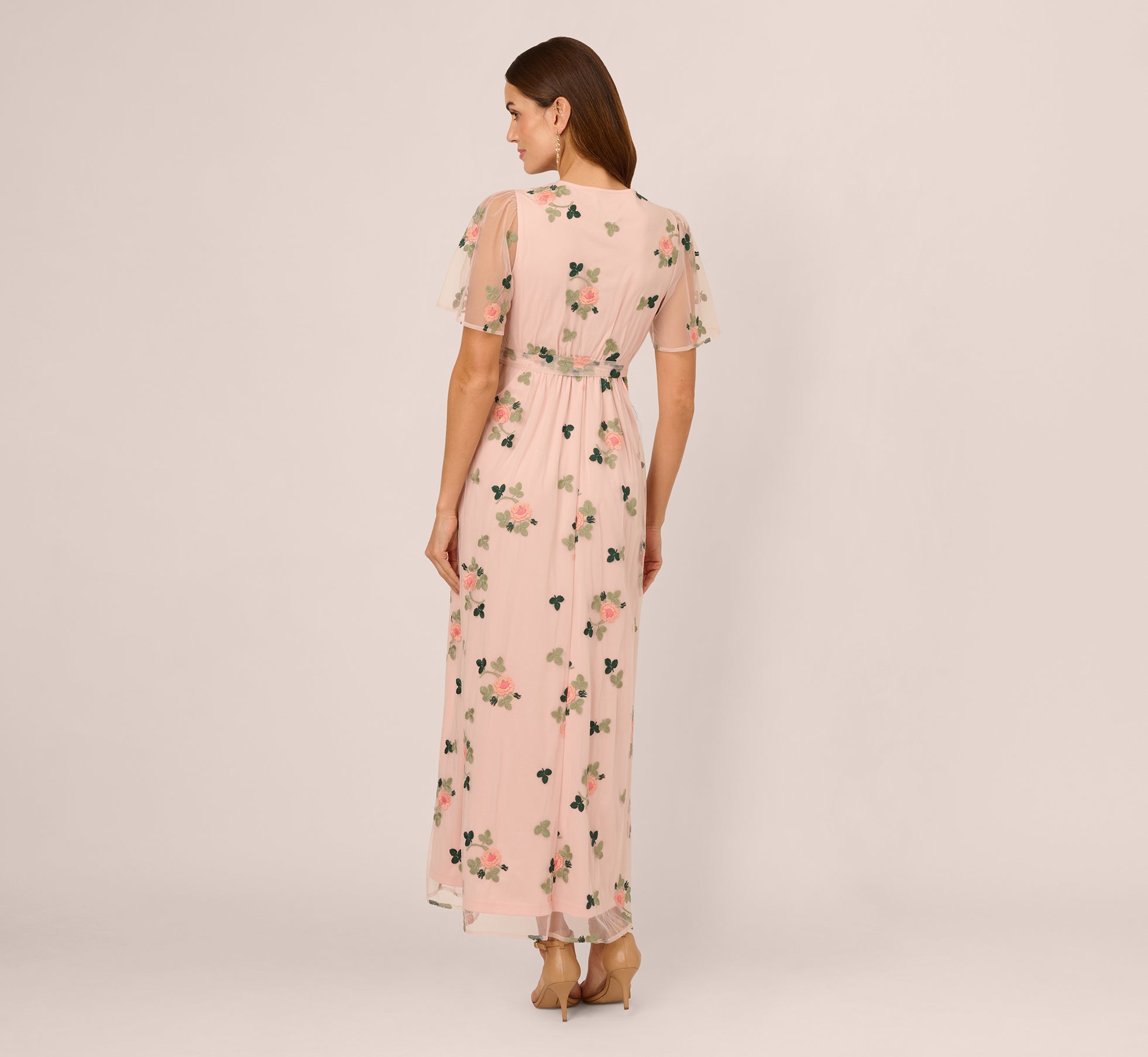 pink floral midi dress with sleeves Petal and Pup Women's Kolby Long Sleeve floral print Bella Pink Floral Tiered Ruffle