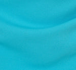 Short Sleeve Draped Midi Dress With Notched Neckline In Azure Blue 6