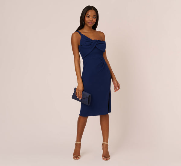 adrianna papell lace sheath dress navy Adrianna Papell Navy Crepe Sheath Dress Lace