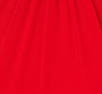 Chiffon Cape Sheath Dress With Ruffle Details In Red Crush 6