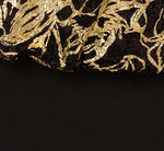 Lace And Crepe Jumpsuit In Black Gold 7