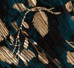 Plus Size Crinkle Foil Wrap Dress In Teal Sapphire Gold 6