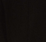 Three Quarter Sleeve Pleated Midi Dress With Tie Waist In Black 6