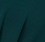 Three Quarter Sleeve Pleated Midi Dress With Tie Waist In Hunter 6