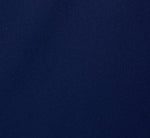 Three Quarter Sleeve Pleated Midi Dress With Tie Waist In Navy Sateen 6