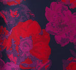 Sleeveless Floral Jacquard Midi Dress With High Low Skirt In Navy Multi 7