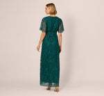 Embroidered Lace Maxi Dress In Hunter 5