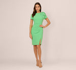 Short Sleeve Bow Shoulder Sheath Dress In Wild Apple 7