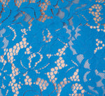 Short Sleeve Belted Lace Midi Dress In Blue Wave 6