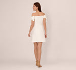 Off Shoulder Bow Sleeve Cocktail Dress In Ivory 5