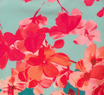 Plus Size Floral Chiffon Midi Halter Dress In Turquoise Multi 3