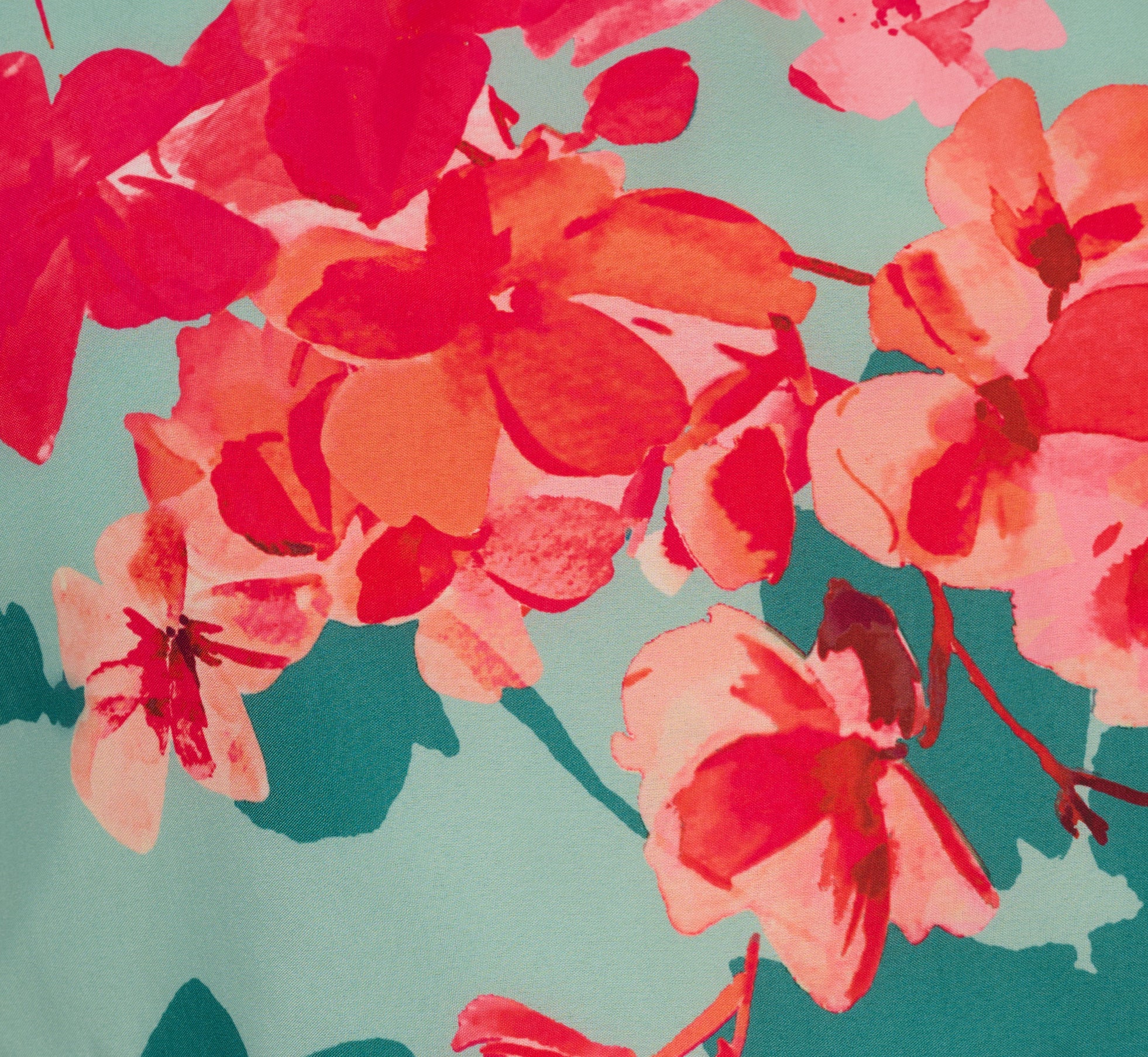 Floral Chiffon Midi Halter Dress In Turquoise Multi 1