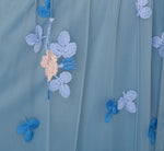 Sleeveless Illusion Embroidered Maxi Dress In French Blue Multi 7