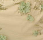 Bell Sleeve Floral Embroidered Illusion Sheath Dress In Sage Multi 6