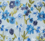 Floral Embroidered Flounce Halter Dress In Blue Multi 6