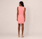 Sleeveless Ruffle Peplum Sheath Dress In Salmon Pink 5