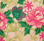 Sleeveless Floral Embroidery Short Sheath Dress In Pink Green Multi 7