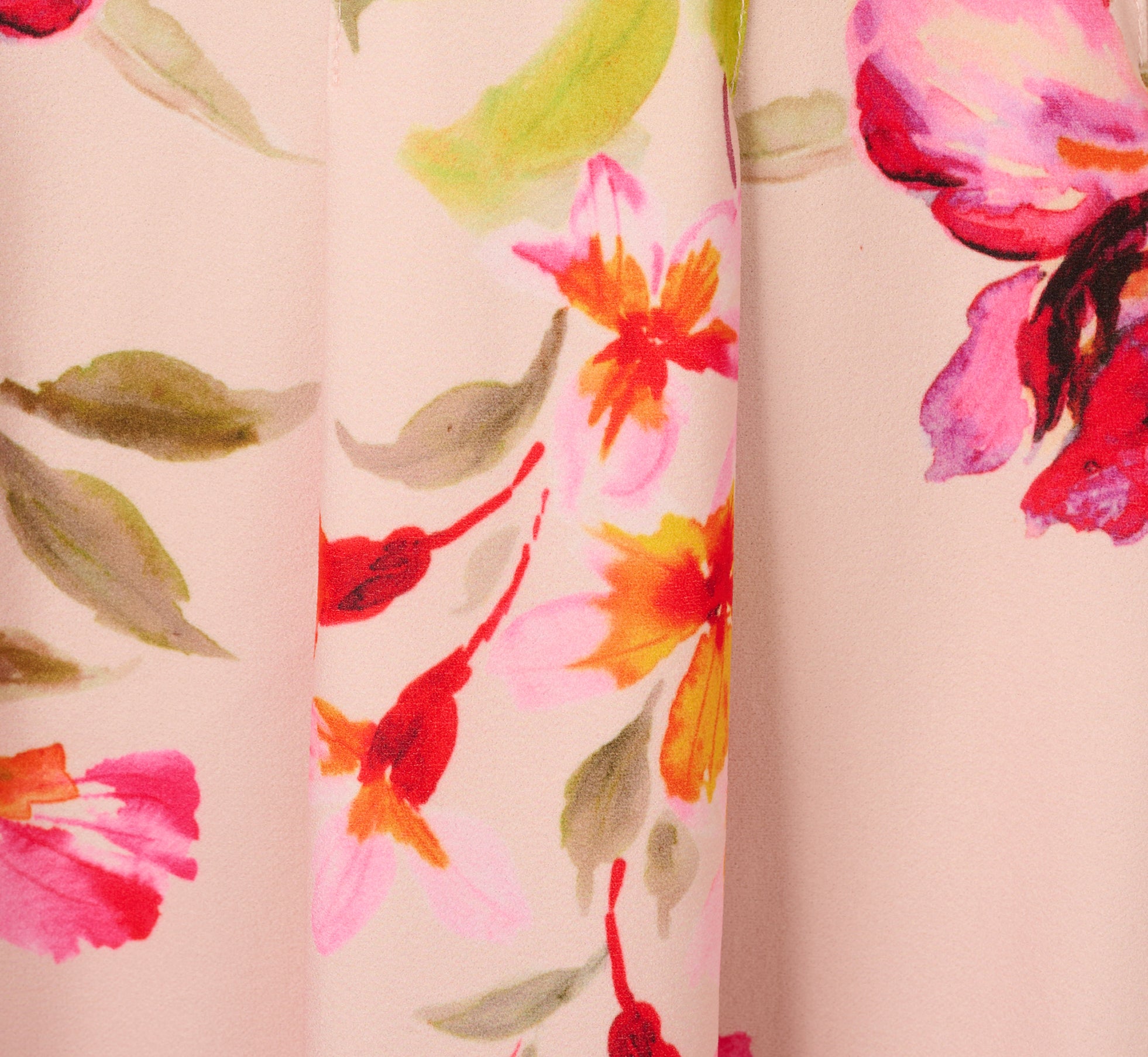 Floral Fit And Flare Halter Midi Dress In Champagne Multi 1