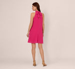 Chiffon Halter Trapeze Dress In Hot Pink 5
