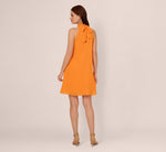 Chiffon Halter Trapeze Dress In Orange 5