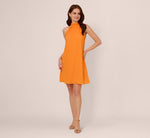 Chiffon Halter Trapeze Dress In Orange 7