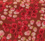 Flutter Sleeve Boat Neck Floral Chiffon Midi Dress In Mocha Multi 6