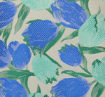 Sleeveless Tulip Jacquard Fit And Flare Midi Dress In Blue Green Multi 6