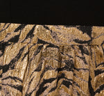 Sleeveless Jacquard Flounce Combo Dress In Black Gold 7