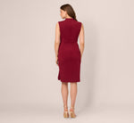 Sleeveless Queen Anne Sheath Dress In Crimson Haze 5