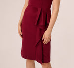 Sleeveless Queen Anne Sheath Dress In Crimson Haze 4