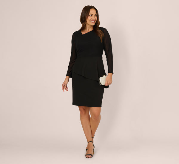 black long flare dress Black Sleeveless Fit and Flare Dress with Sequinned Belt for Women main image 0
