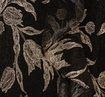 Foil Floral Trapeze Halter Dress In Black Gold 6