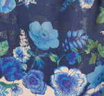 Bell Sleeve Floral Short Sheath Dress In Navy Multi 7