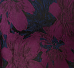 Sleeveless Floral Jacquard Drop Waist Short Dress In Navy Plum 6